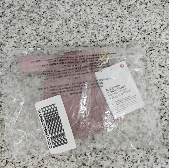 Lululemon dual heart Wristlet (Spiced Chai/Pink Haze/Gold) - Picture 3 of 6